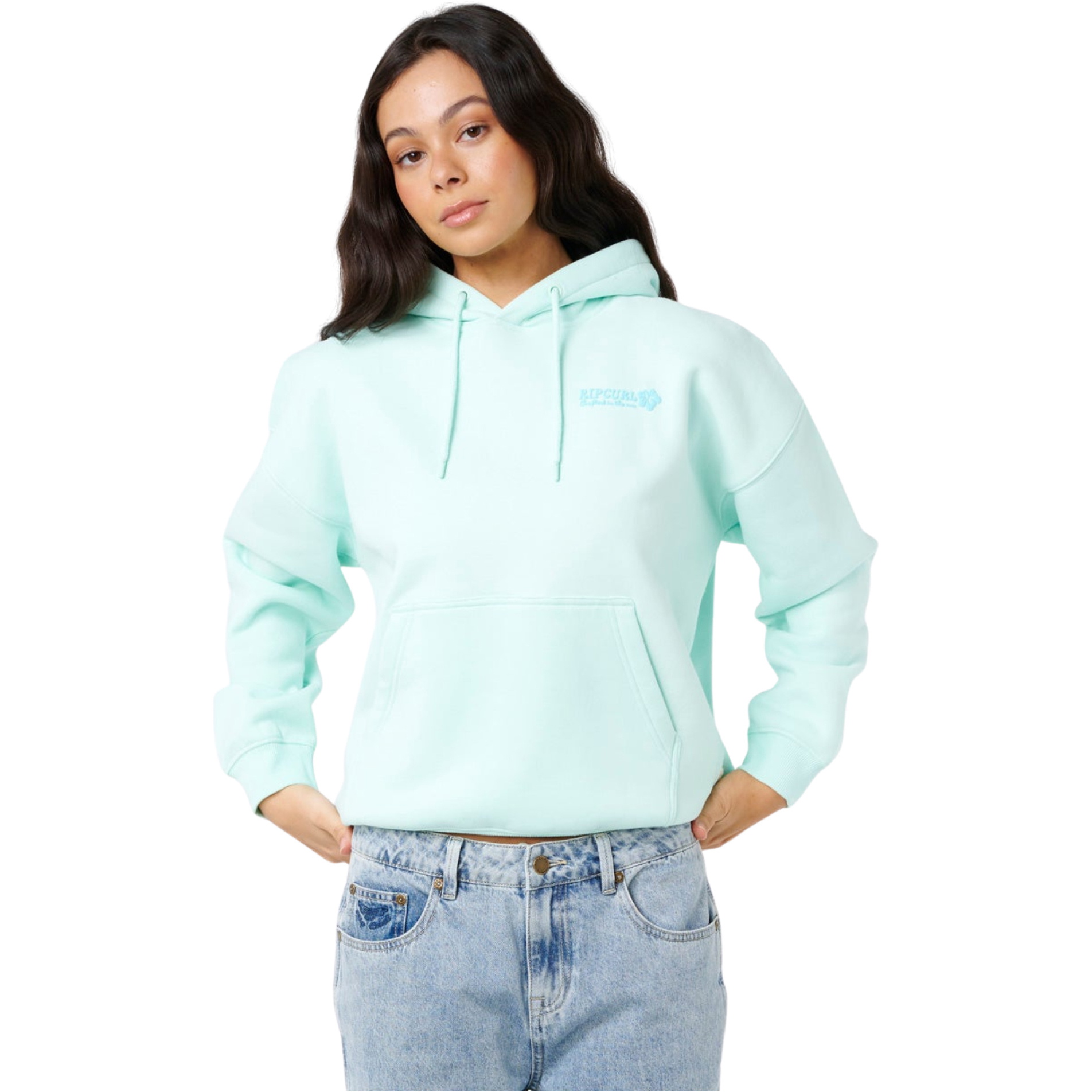 2026 Rip Curl Womens Surf Puff Heritage Hoodie 0A0WFL - Light Blue